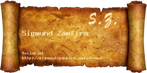 Sigmund Zamfira névjegykártya